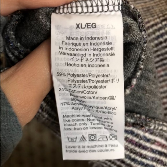 Madewell Textured Rainbow Ribbed Turtleneck Sweater | XL - Picture 10 of 10